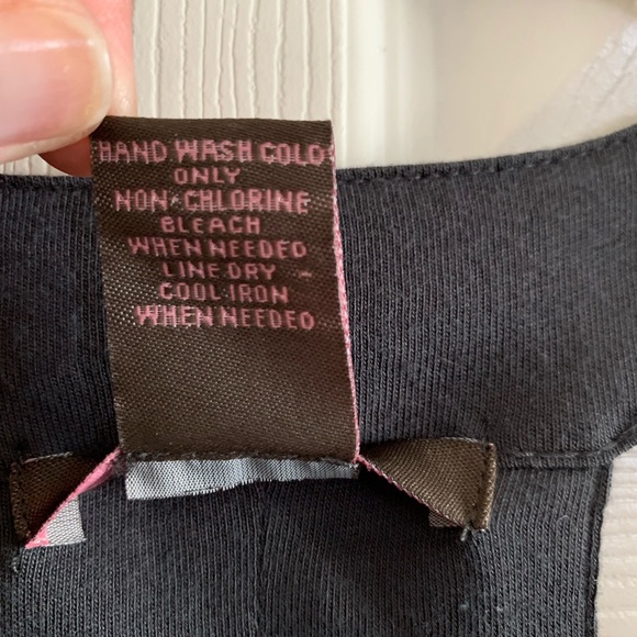 Feminine Grey and Cream Tank with Sheer Side Panel - Picture 4 of 5